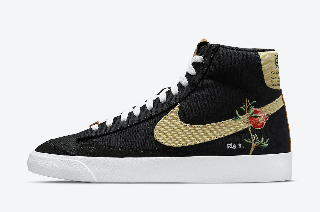 Nike,Blazer Mid,CI1166-001,Pom  石榴刺绣点缀！全新 Nike Blazer Mid '77 花卉系列曝光！