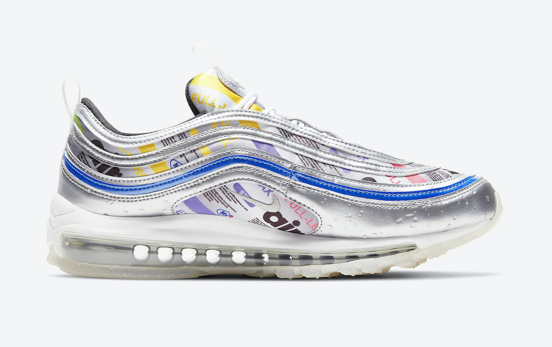 Nike,Air Max 97,DD5480-902,Ene  多彩贴纸！逼真金属感！Nike Air Max 97 新配色近期发售！