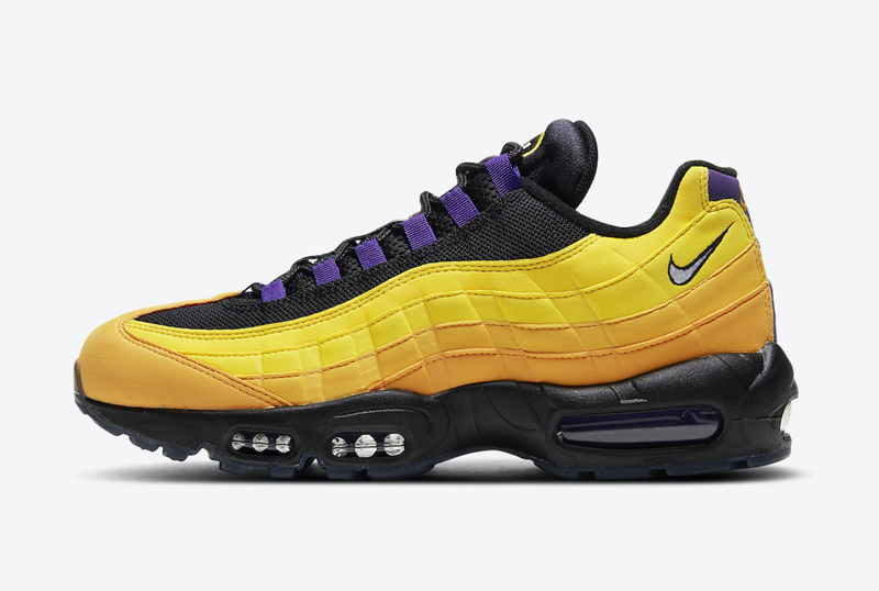 Nike,Nike Air Max 95 “Lakers”,  詹皇最爱鞋型 + 紫金配色！全新 Air Max 95 本月发售！