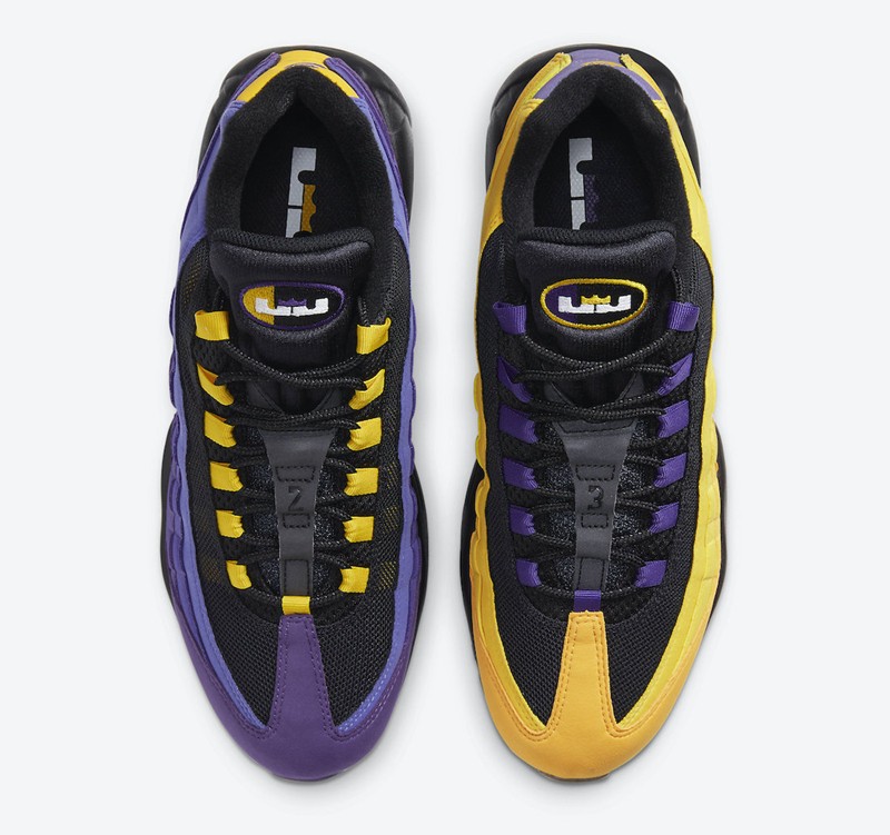 Nike,Nike Air Max 95 “Lakers”,  詹皇最爱鞋型 + 紫金配色！全新 Air Max 95 本月发售！