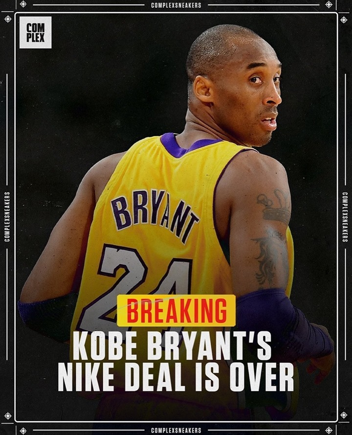 Nike,Kobe  突发！科比与 Nike 合同到期未续约！签名战靴成绝唱？