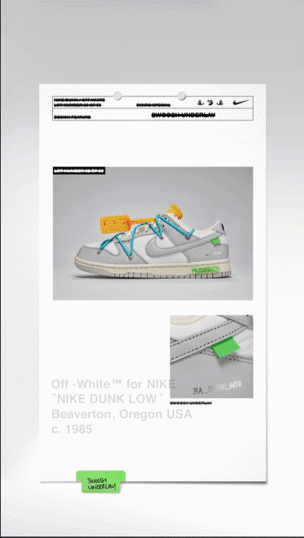 OFF-WHITE,Nike Dunk Low,The 50  随时可能突袭？！「THE 50」OW x Dunk Low 上脚图首次曝光！