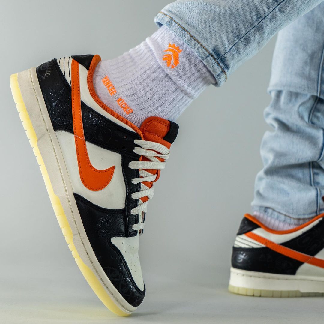 Nike,Dunk Low,Halloween,DD0357  「吓人」细节超多！全新「万圣节」 Dunk Low 上脚图曝光！