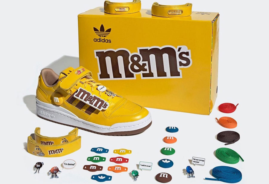 M&M’s,adidas,Forum Low,GY1179  特殊鞋盒 + 超多配件！adidas「巧克力豆」联名鞋官图曝光！