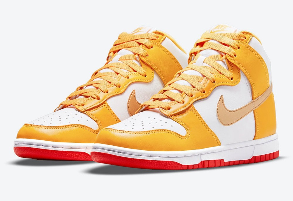 Nike,DQ4691-700,Dunk High WMNS  金黄配色太吸睛！全新 Nike Dunk Hi 官图曝光！