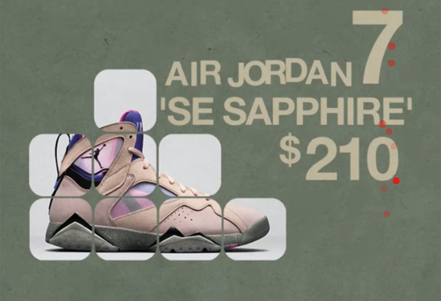 Air Jordan 7 SE,AJ,AJ7,Sapphir  「蓝宝石」Air Jordan 7 实物首次曝光！这系列要火啊！