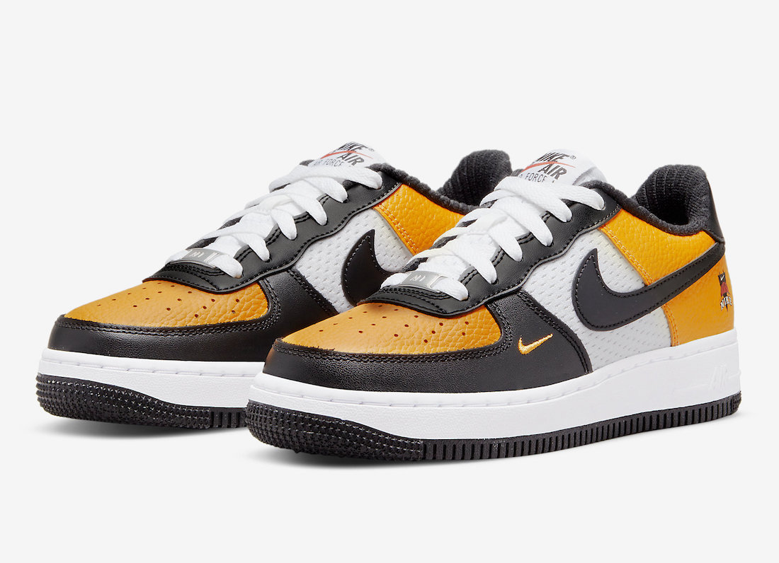 Nike,Air Force 1,GS,DQ7779-700  罕见灯芯绒内衬！「大学金」Air Force 1 官图曝光！