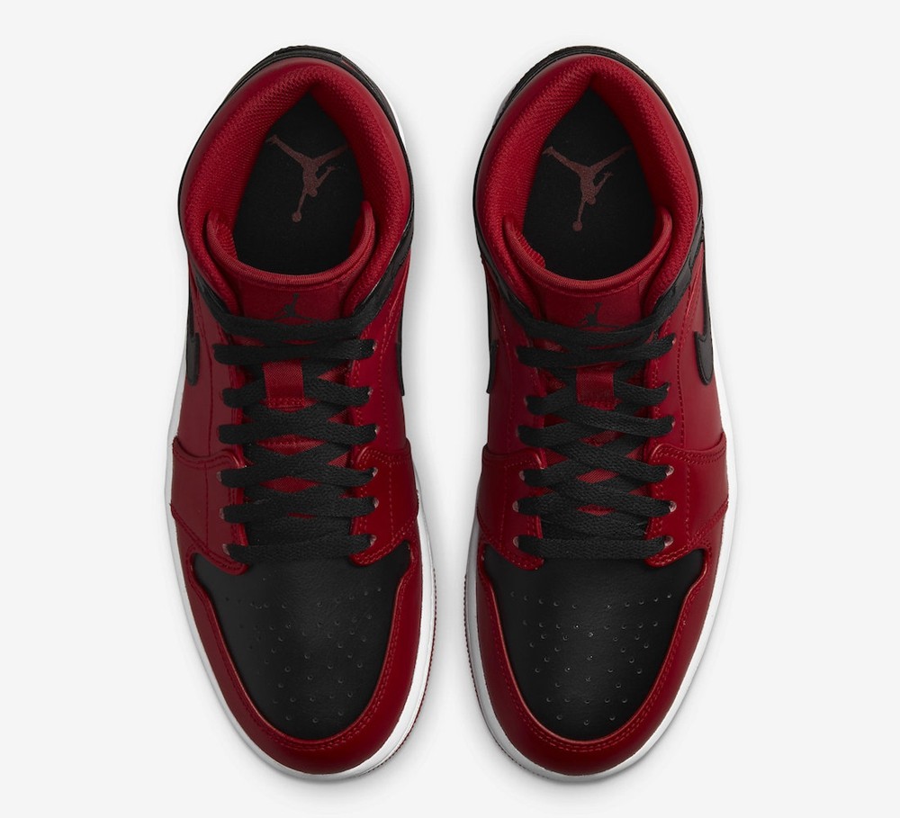 Nike,Air Jordan 1 Mid,Reverse  情侣款搭配起来！「反转黑红」Air Jordan 1 官图曝光！