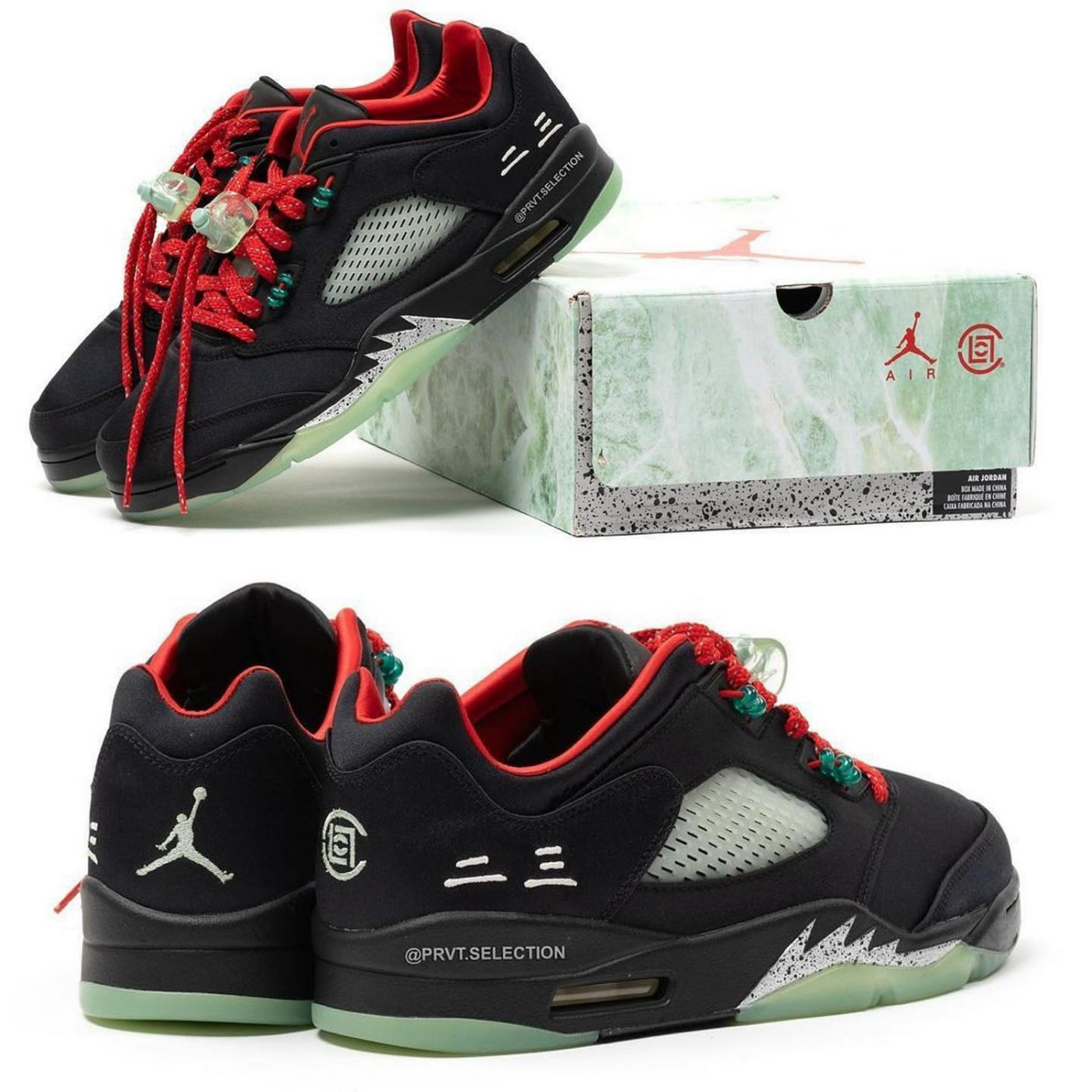 CLOT,Air Jordan 5 Low  离发售越来越近！CLOT x AJ5 Low 最新实物曝光！