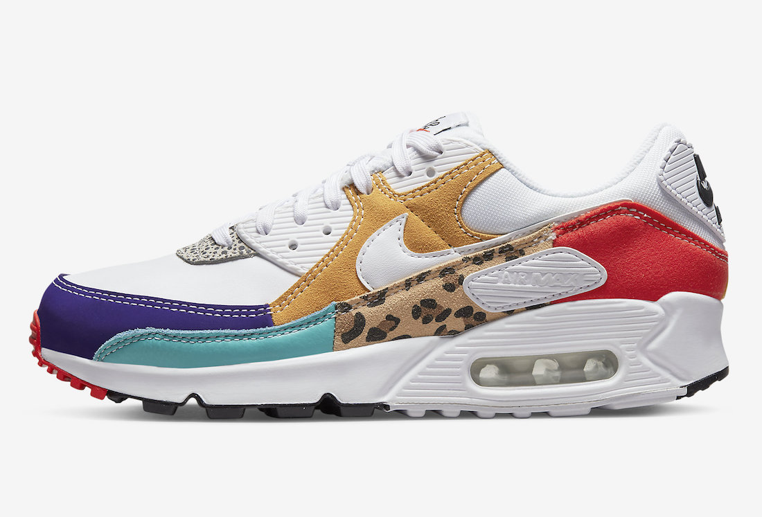 Nike,Air Max 90,DH5075-100，发售  骚气动物园配色！全新 Air Max 90 即将登场！