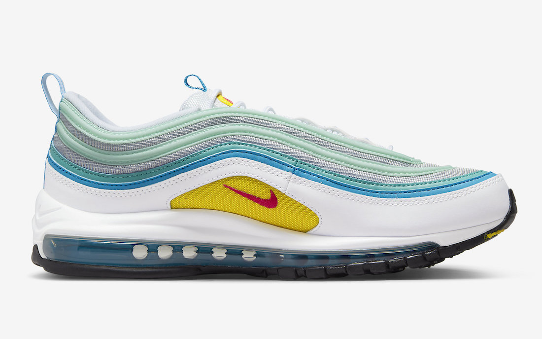 Nike,Air Max 97，DQ7644-100  清爽花卉主题！全新 Air Max 97 官图曝光！