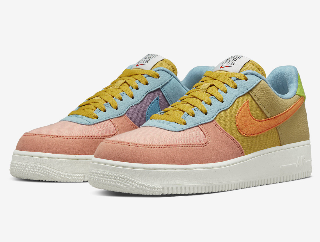 Nike,Air Force 1 Low,DQ4531-70  太阳笑脸刺绣真精致！全新「糖果」AF1 官图曝光！