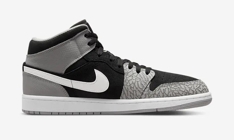 Nike,Air Jordan 1 Mid,Elephant  影子灰 AJ1 官图曝光！还有爆裂纹加持！