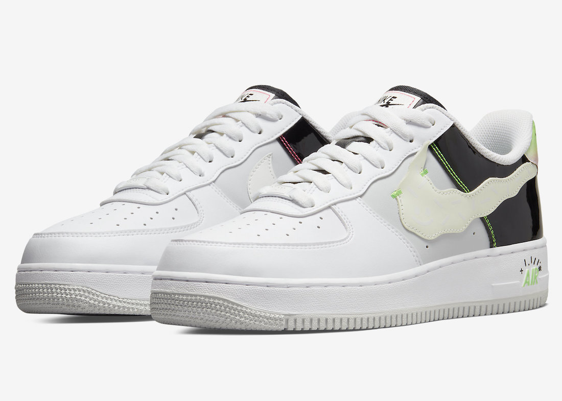 Nike,Air Force 1 Low,DV1229-11  「手绘涂鸦」AF1 细节超多！波浪 Swoosh 还有超酷吊牌！