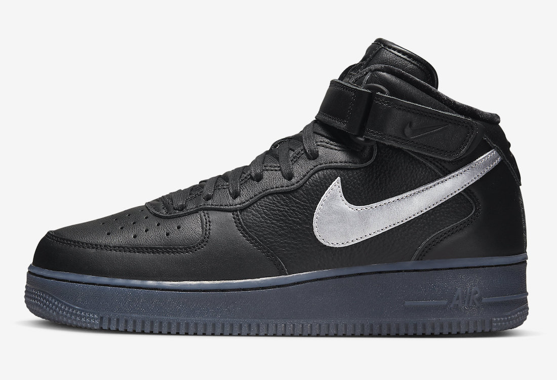 Nike,Air Force 1 Mid,Black Met  用料规格丝毫不输联名！全新「黑武士」AF1 Mid 质感太炸！