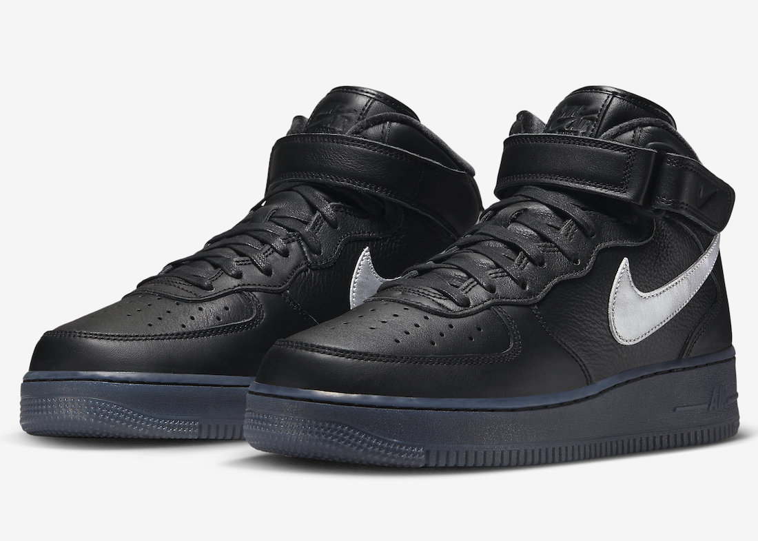 Nike,Air Force 1 Mid,Black Met  用料规格丝毫不输联名！全新「黑武士」AF1 Mid 质感太炸！