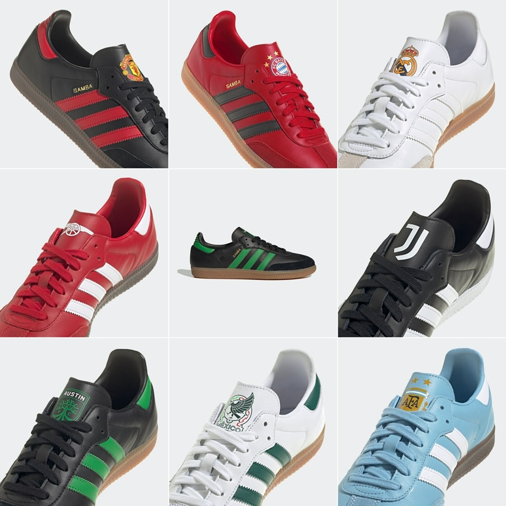 adidas Originals,Samba,三叶草,足球  这些队你能认全吗？三叶草「足球豪门」系列曝光！