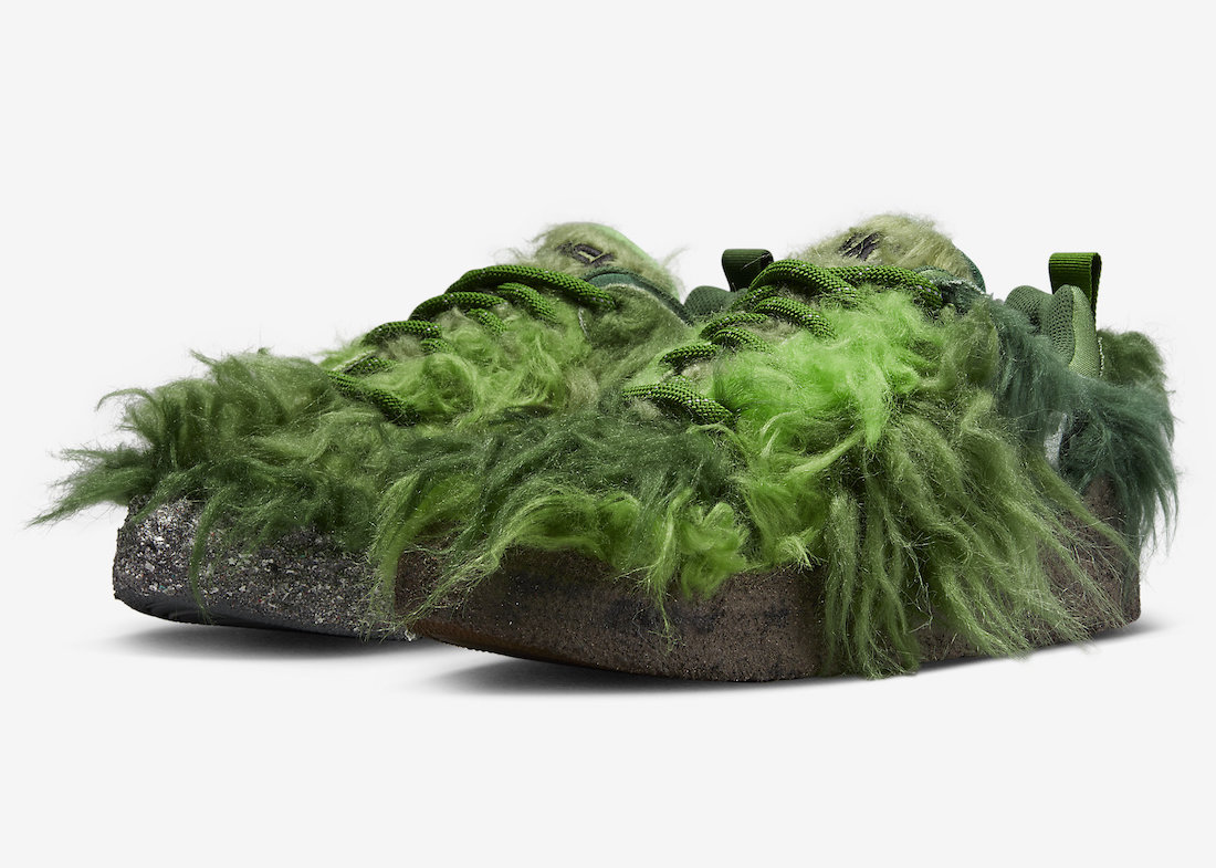 DQ5109-300,Overgrown”,CPFM Fle  可能是 Nike 史上最大胆的鞋！「绿毛」CPFM 联名官图来了！