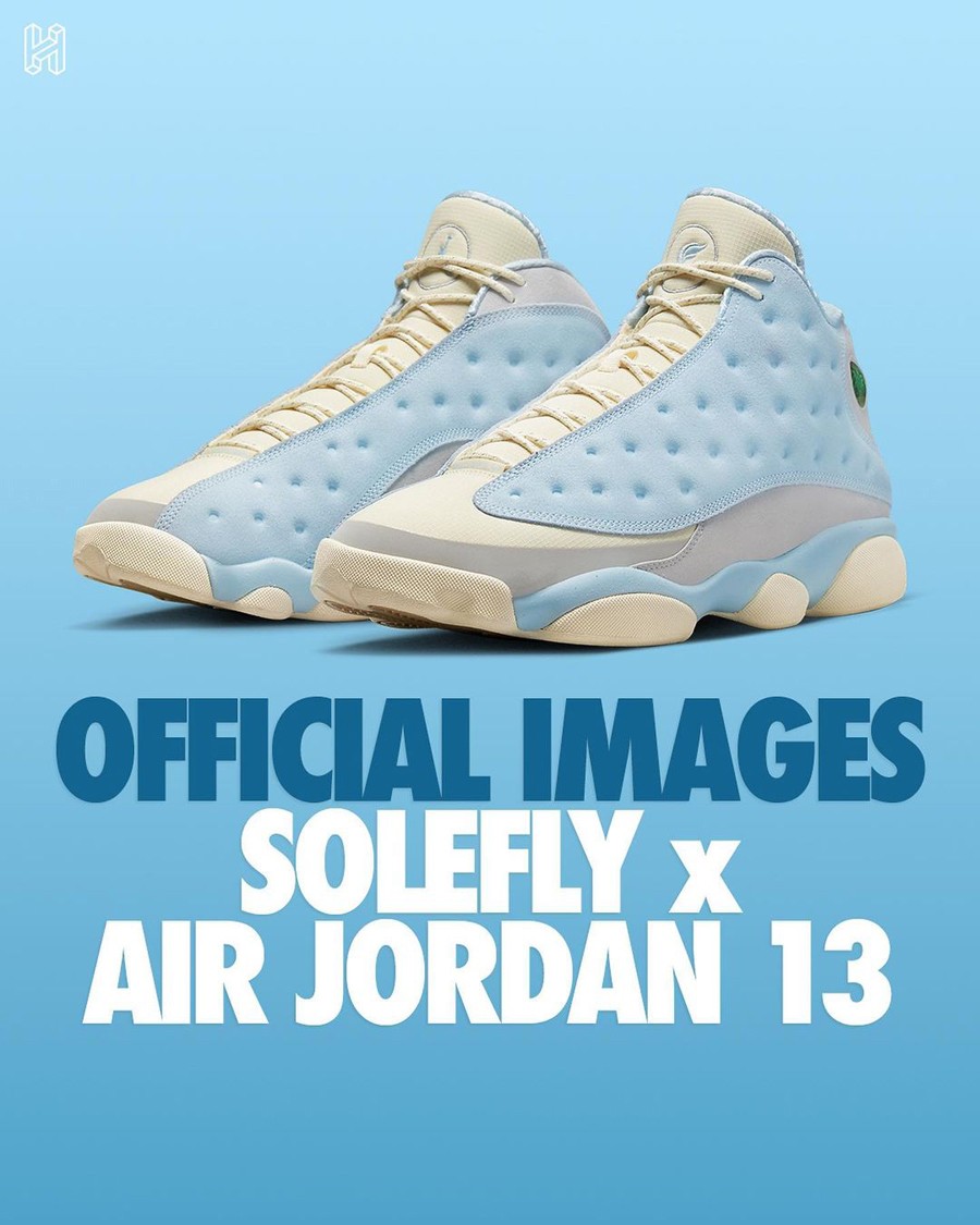 Jordan,SoleFly,Air Jordan 13,  备受关注的 SoleFly x Air Jordan 13 即将上线！这北卡蓝谁能不爱！