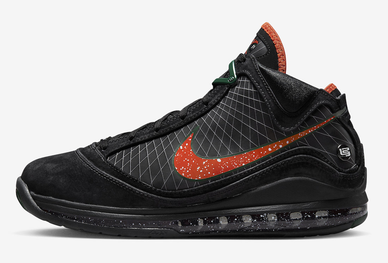 Nike,LeBron 7,FAMU,DX8554-001  「响尾蛇」细节点缀！全新大学配色 LeBron 7 霸气十足！