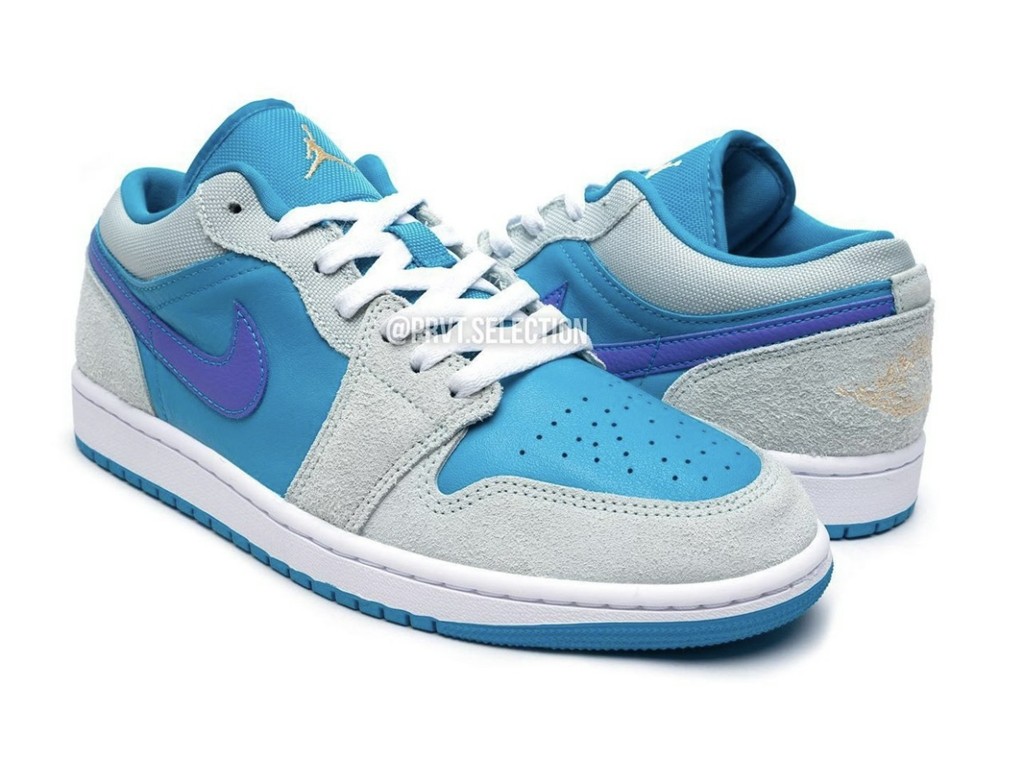 Air Jordan 1 Low,Aquatone,DX43  清爽湖水蓝装扮！新配色 AJ1 Low 实物曝光！