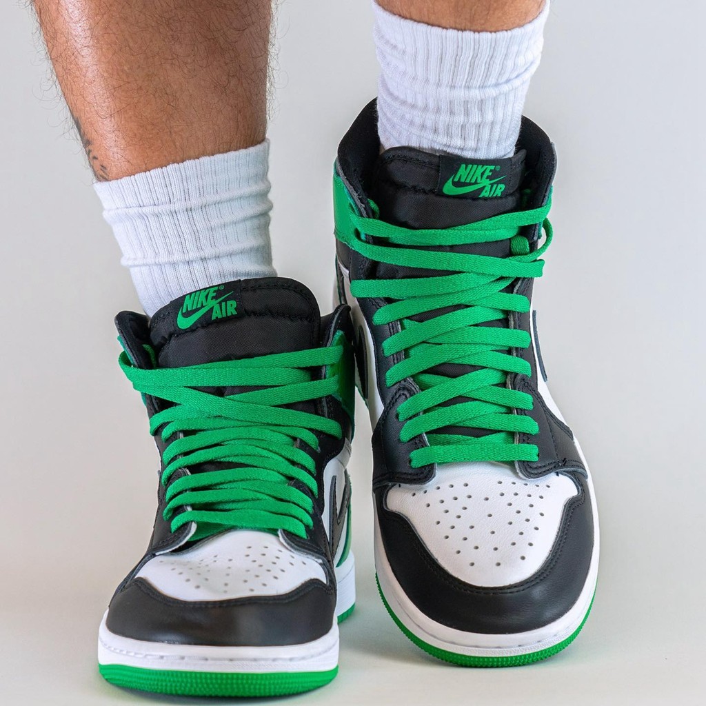 Air Jordan 1 High OG,Lucky Gre  「黑绿脚趾」AJ1 实物上脚曝光！发售日期更新！