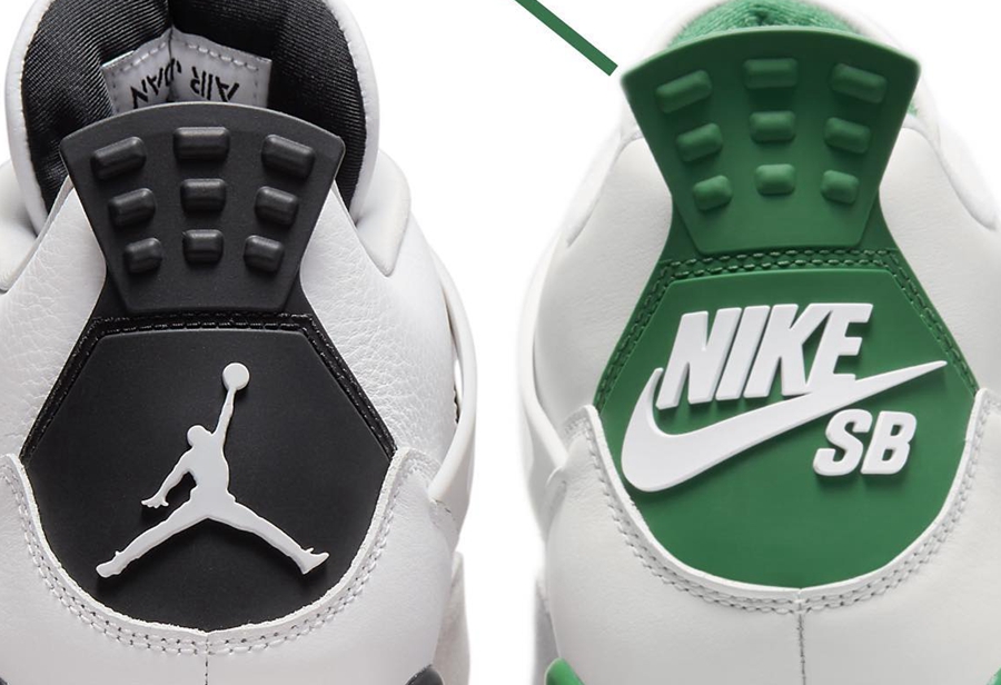 Nike SB,Air Jordan 4,Pine Gree  Nike SB x AJ4 对比图曝光！细节变化真不少！