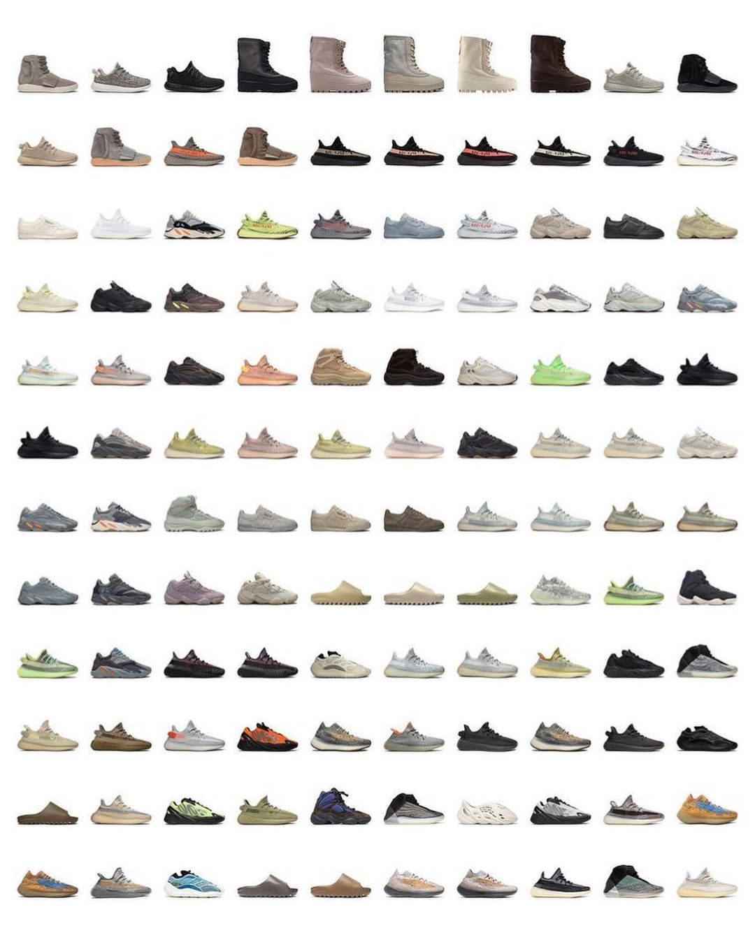 adidas,Yeezy  「Yeezy 全家福」曝光！200 多种配色，你拥有哪几双？