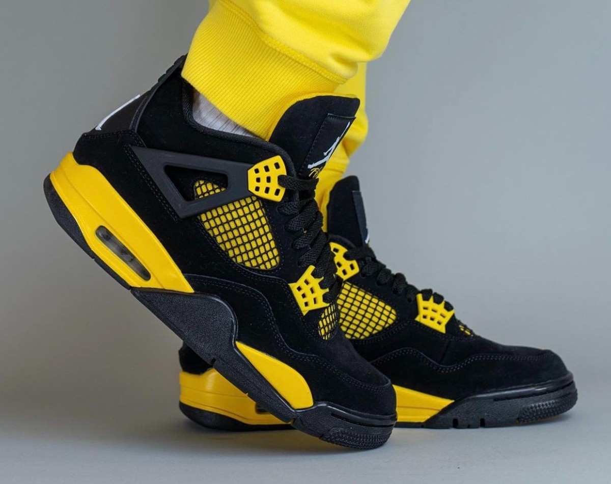 AJ,AJ4,Air Jordan 4,Thunder,DH  再等最后一个月！「雷公」AJ4 最新上脚图曝光！