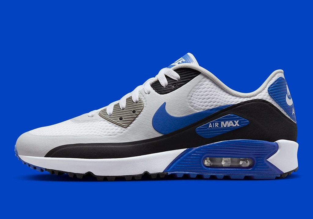 Nike,Air Max 90 Golf,DX5999-14  经典白蓝装扮！但这双 Air Max 90 有点不一样！