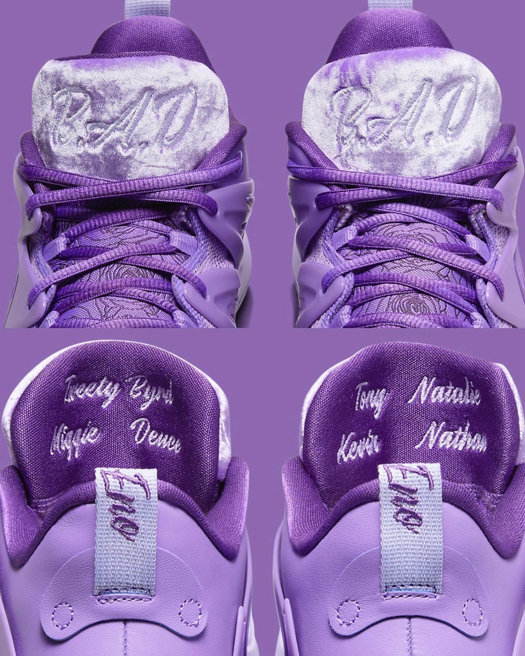 此外还附赠紫色玫瑰吊牌,并且还有专门设计的特殊鞋盒,规格拉满.