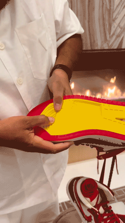 上脚 nike 三方联名「蓝丝绸」.