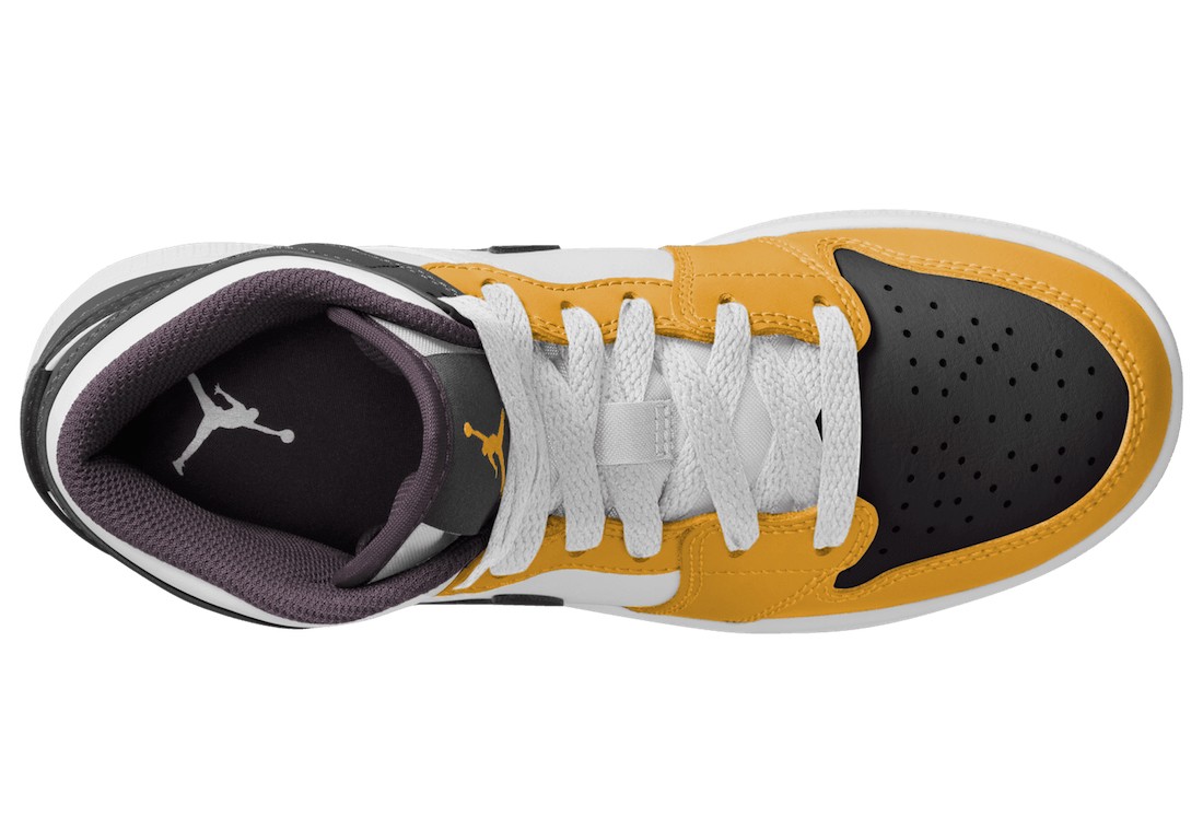Air Jordan 1 Mid,Yellow Ochre,  反转「黄黑脚趾」！全新配色 AJ1 明年发售！