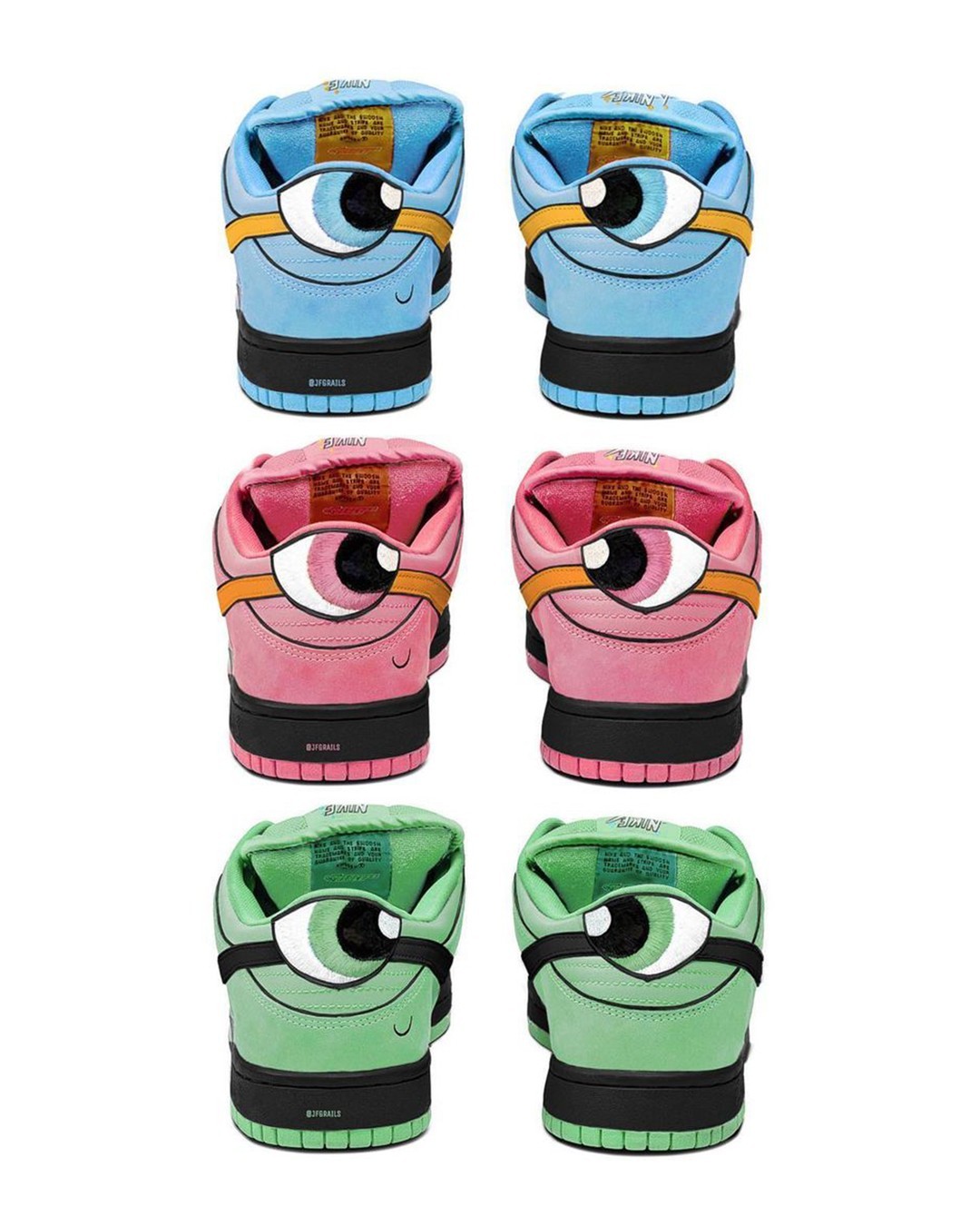 Powerpuff Girls,Nike,Dunk SB L  《飞天小女警》x Dunk SB 发售日期定了！还有隐藏配色！