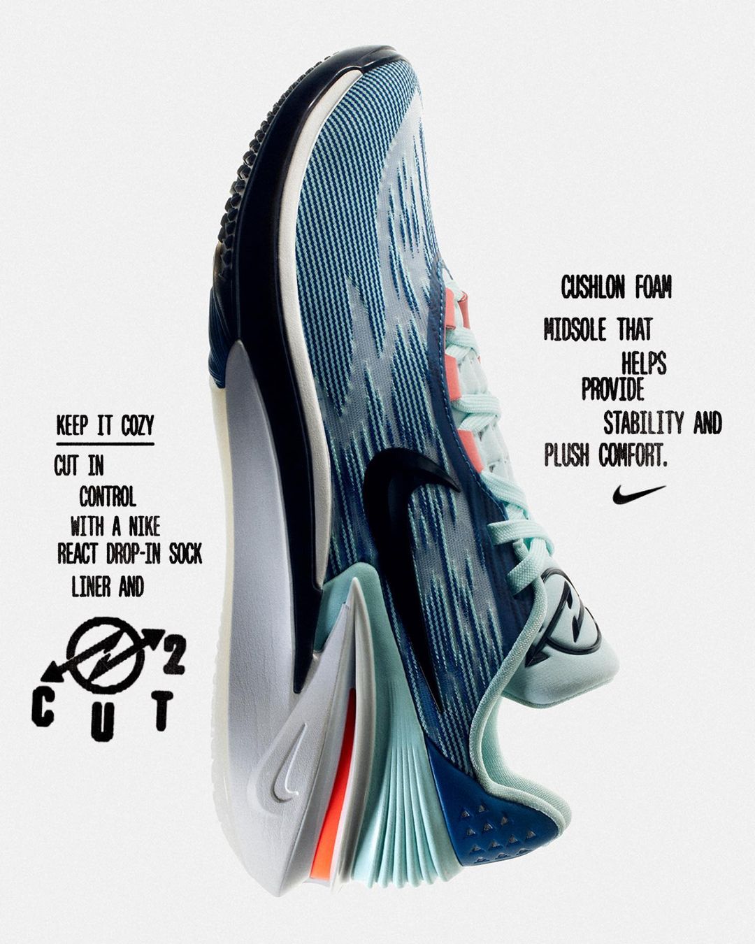Nike,Air Zoom G.T. Cut 2  配置确实顶！Nike「实战利器」又出新配色！