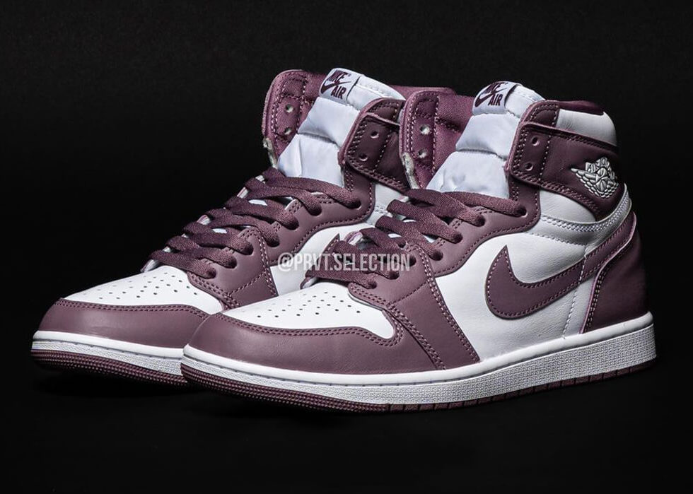 AJ1,Air Jordan 1 High OG,Mauve  尽显 OG 气质！「酒红」AJ1 最新实物来了！