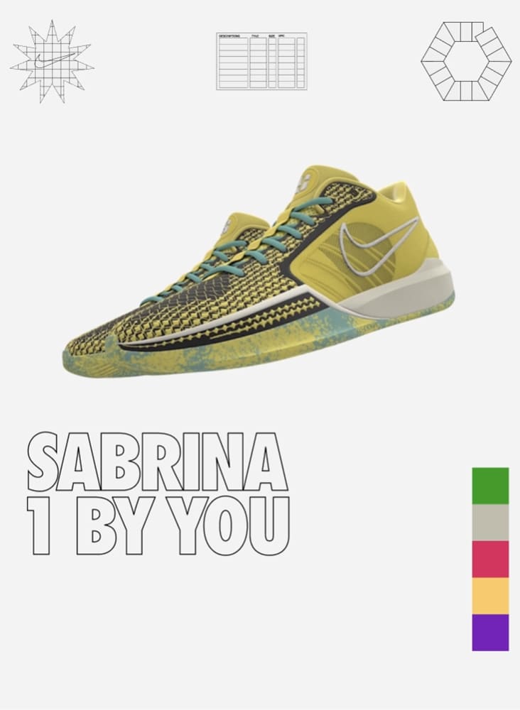 Nike,Sabrina 1,Nike By You  玩法真多！Nike「科比门徒」签名鞋开放定制！