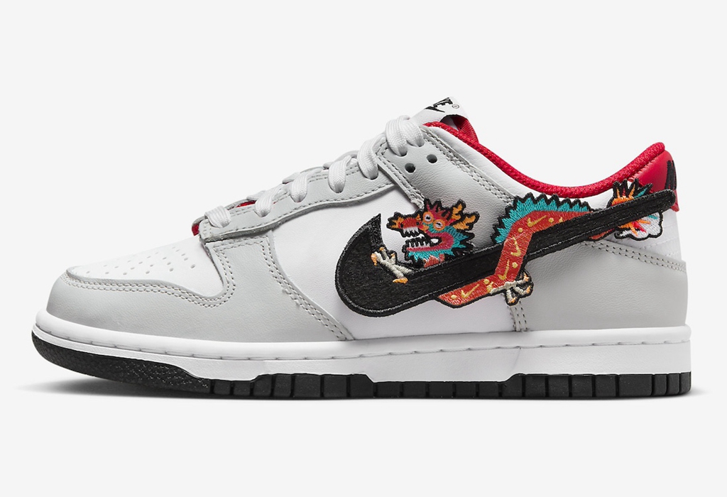 Dunk Low GS,Nike,Year of the D  又一双 Nike 龙年新鞋曝光！还是「盘龙」Swoosh！