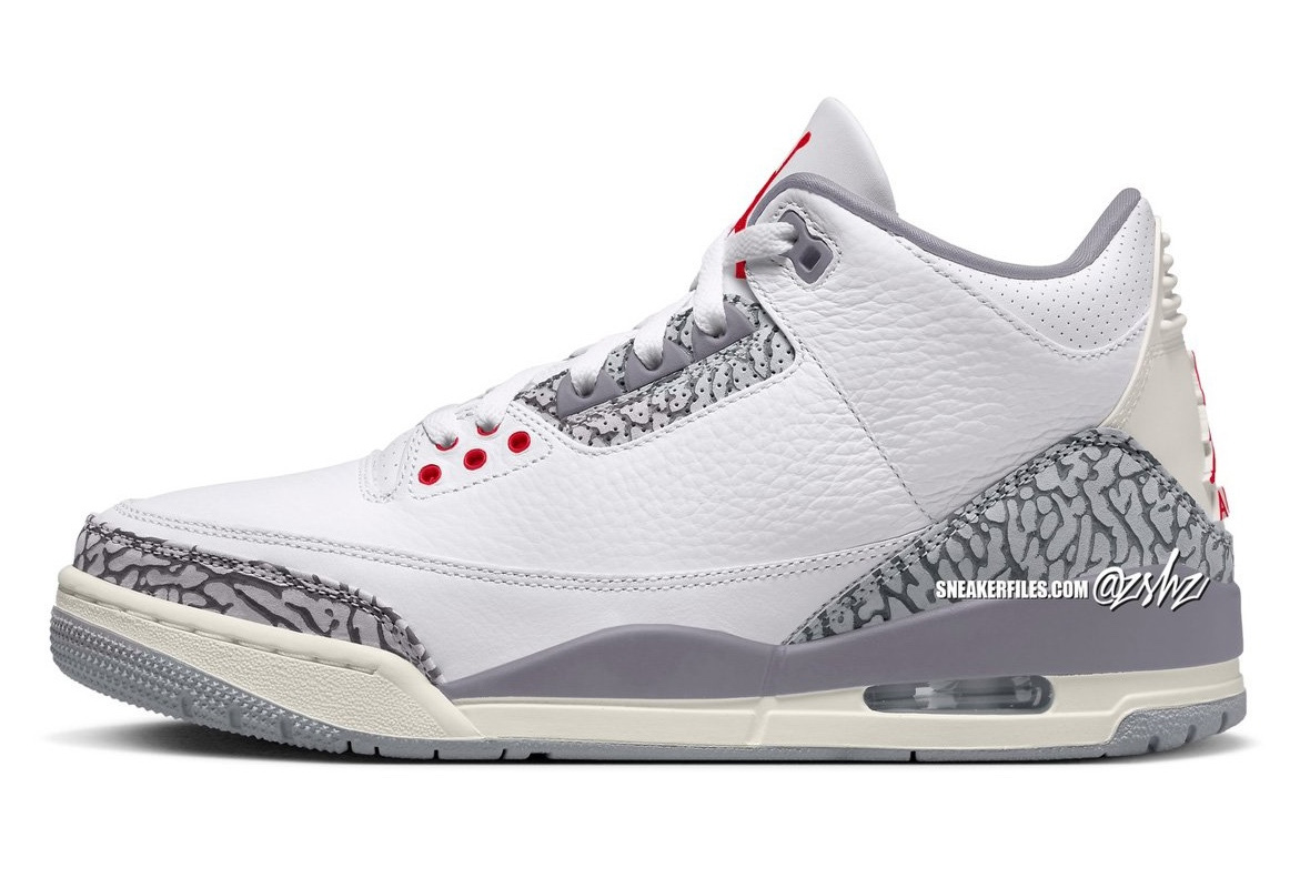 Air Jordan 3,AJ3,Cement Grey,C  撞脸「白水泥」！AJ3 新配色首次曝光！