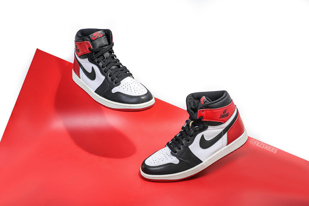 Air Jordan 1 High OG,Black Toe  完整实物曝光！今年「黑脚趾 AJ1」就长这样！