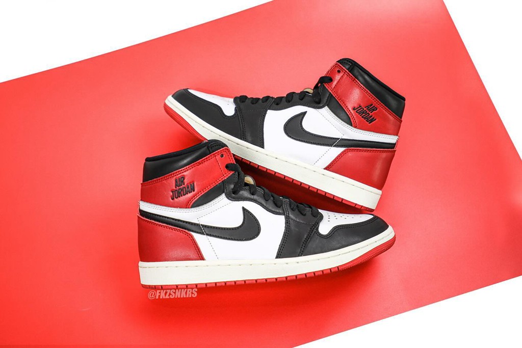 Air Jordan 1 High OG,Black Toe  完整实物曝光！今年「黑脚趾 AJ1」就长这样！