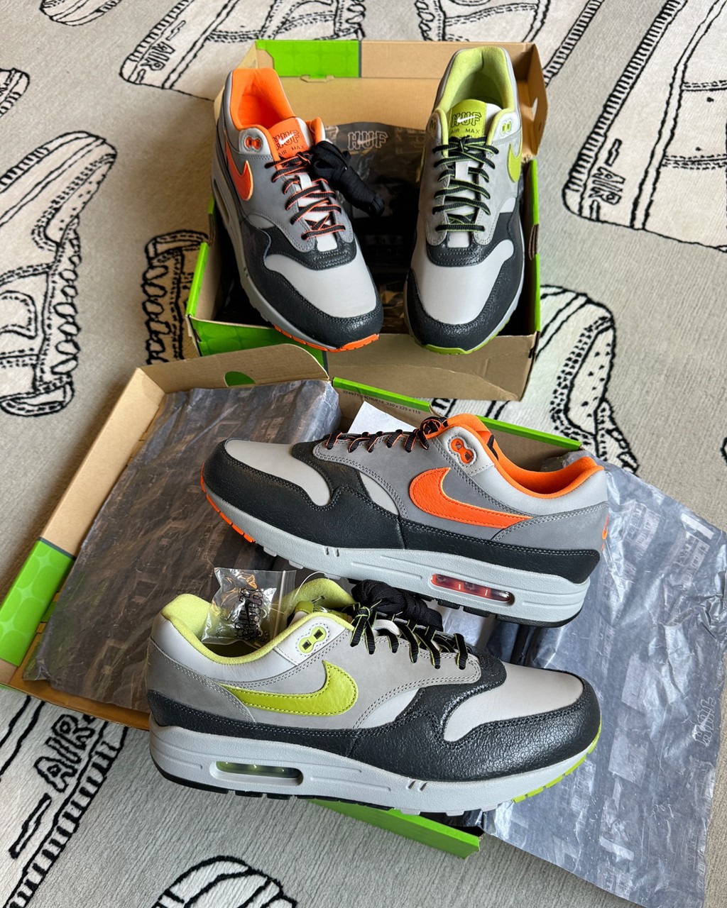 HUF,Nike,Air Max 1  时隔 20 年！HUF x Nike 复刻实物曝光！