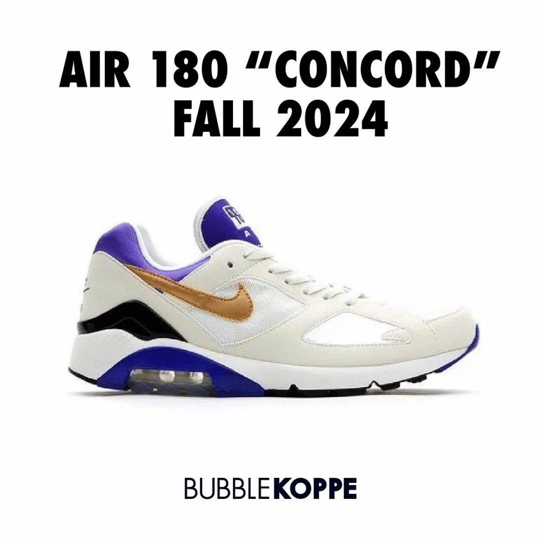 Nike Air 180 “Concord” 货号：FJ92  乔丹亲穿的「康扣」配色！确定今年回归！