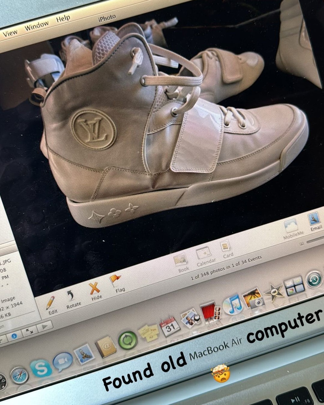 Kanye,LV   侃爷 x LV 联名鞋曝光！网友：这不 Air Yeezy 么？