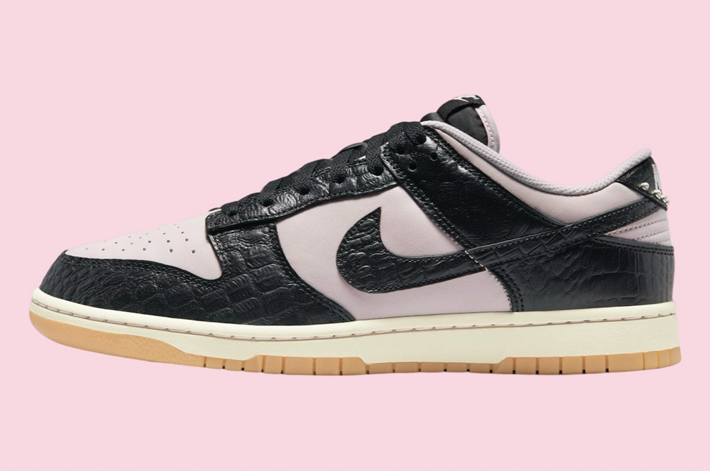 Nike,Dunk Low,Pink/Black Croc   鳄鱼皮「粉熊猫」Dunk 要来了！质感真不赖！