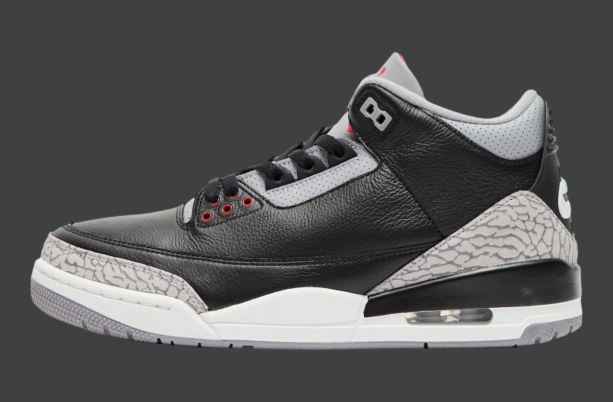 Air Jordan 3 OG,Black Cement,D   终于来了！新款「黑水泥 AJ3」首次完整曝光！