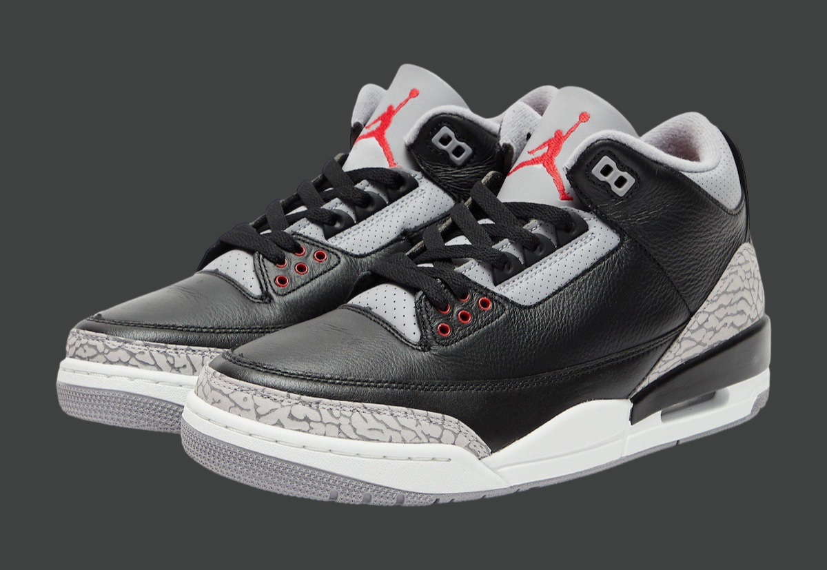 Air Jordan 3 OG,Black Cement,D   终于来了！新款「黑水泥 AJ3」首次完整曝光！