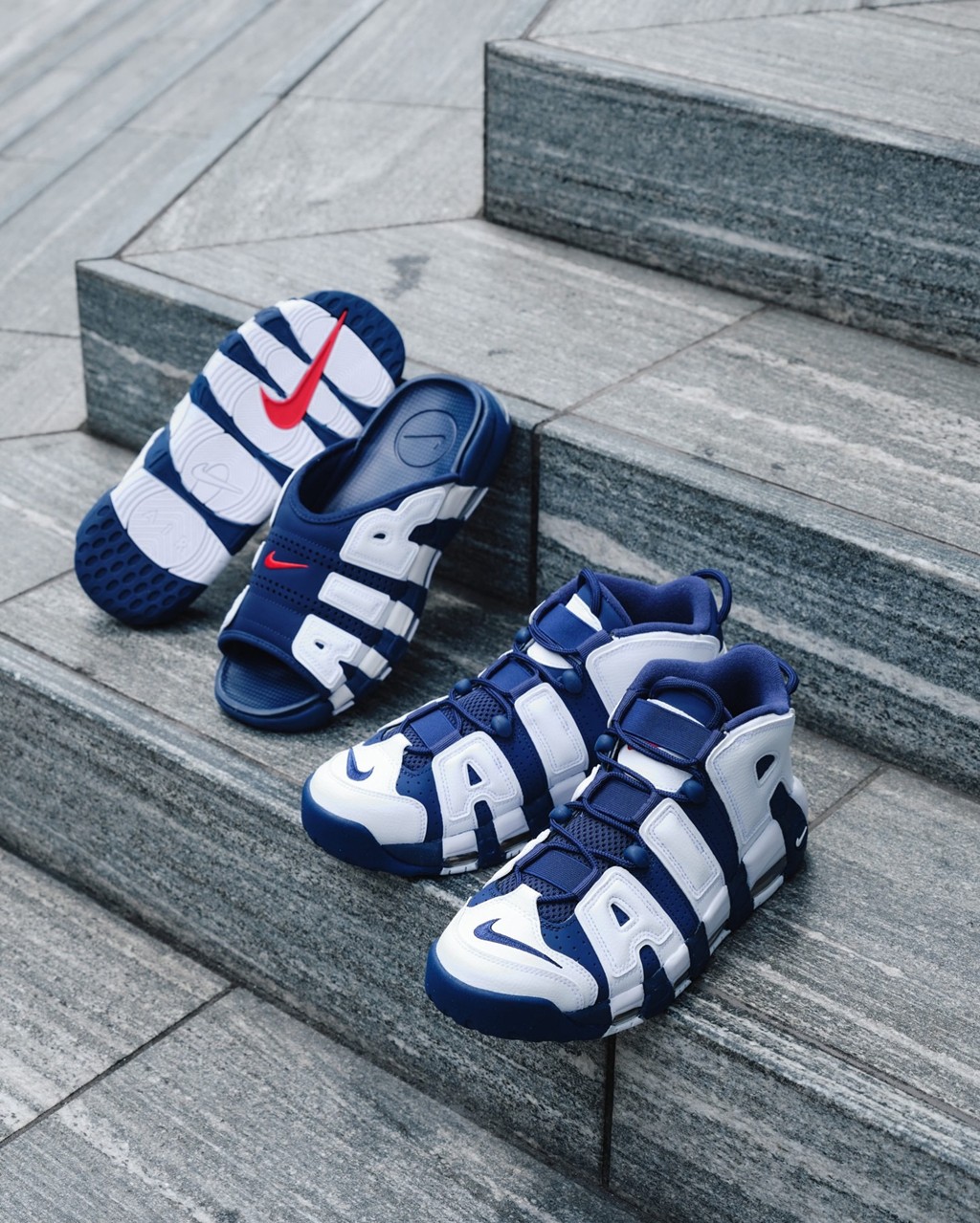 FQ8700-200,Air More Uptempo Sl  日期确定！奥运配色大 AIR 拖鞋新消息来了！