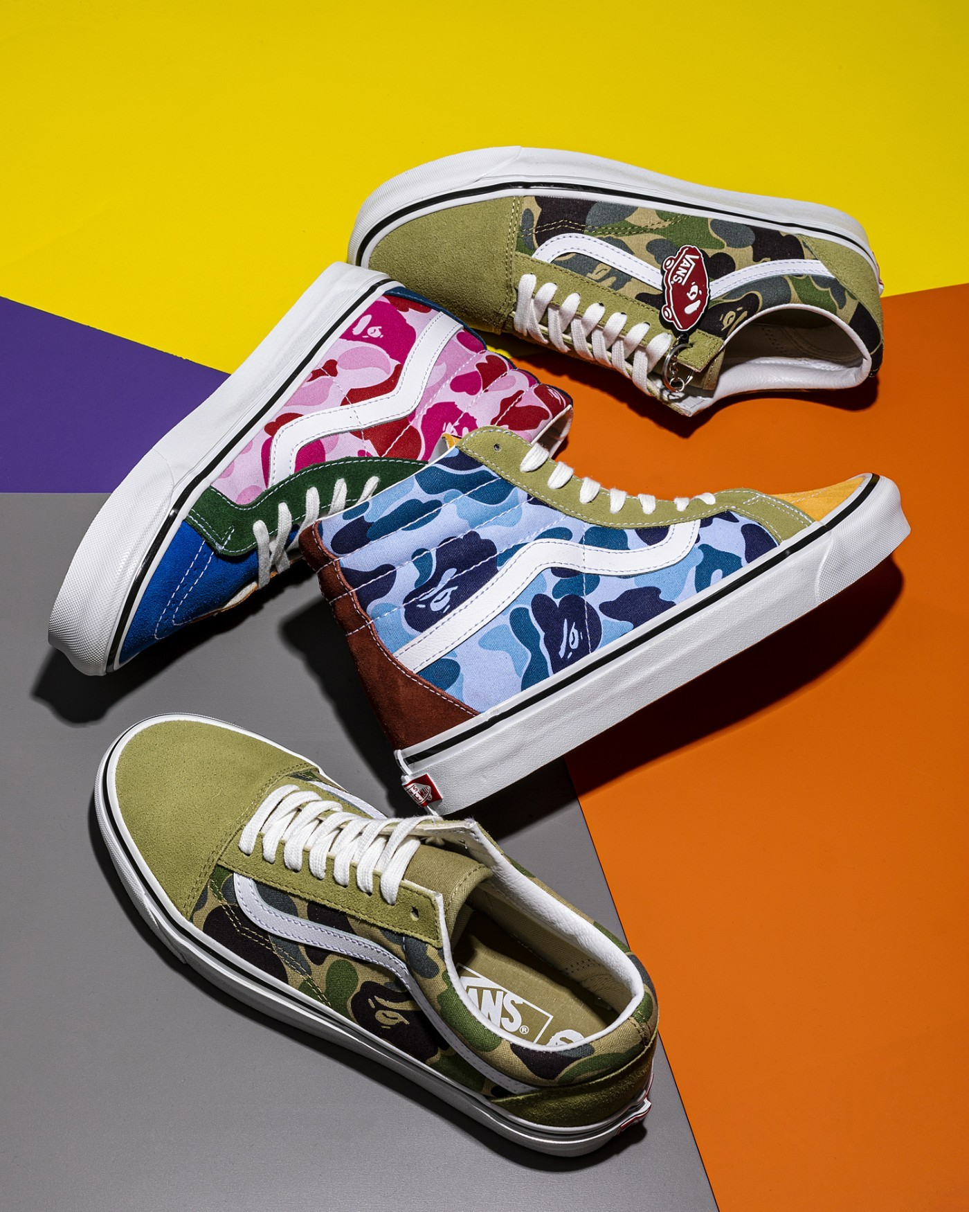 BAPE®,Vans  上次秒售罄！明早别忘了这双「联名鞋」！小编提前开箱来了！