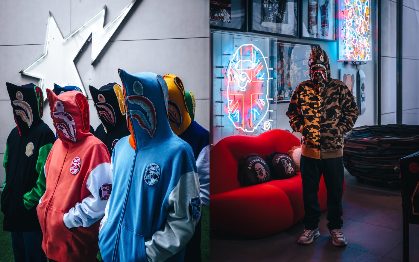 BAPE  为了庆祝「鲨鱼帽衫」20 周年，BAPE 打造特别鞋款！